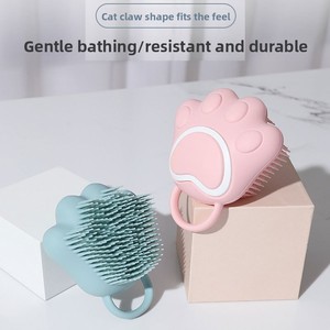 Multi-Functional Silica Gel Bath Brush Cat Paw Bath Ball Children & Adults <b>Body</b> & Face Massage Hair Washing <b>Scrubbing</b> Brush - Product Image 5