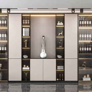 Meuble de rangement de salon de haute qualité, sans frais, avec armoire à vin, artisanat sans peinture, directement de l'usine - Product Image 1