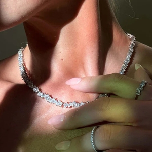 Collier en moissanite personnalisé de nombreuses formes, couleur D VVS, certifié GRA, plaqué or S925 - Product Image 3