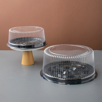 Boîtes à gâteaux transparentes en PET de 3/4/6/7/8/9/10/11/12/14 pouces pour gâteaux au chocolat, mousses, gâteaux ronds/carrés, cheesecakes, emballages alimentaires personnalisables