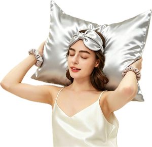 <strong>Wholesale</strong> Luxury 100% 22 Momme 6A Grade <strong>Mulberry</strong> <strong>Silk</strong> <strong>Pillowcase</strong> with Zipper Gift Box Custom Logo - Product Image 6