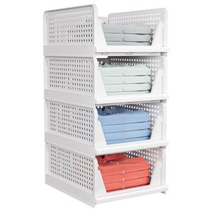 Organizadores de Armario Plegables de Plástico de Alta Calidad al por Mayor, Cestas de Almacenamiento de Ropa Fáciles de Instalar y Almacenamiento Tipo Cajón - Product Image 1