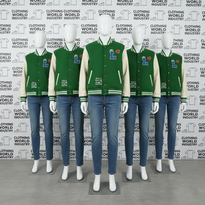 Chaquetas Varsity con Parches de Chenilla, Chaqueta de Béisbol Informal Holgada con Letras Bordadas en la Parte Delantera, Chaqueta Universitaria de Béisbol para Hombre - Product Image 6