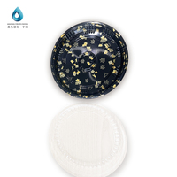 Boîte à sushi ronde jetable en PET, imprimée UV, vente chaude, plateau en plastique de luxe japonais personnalisé avec couvercle, vente en gros