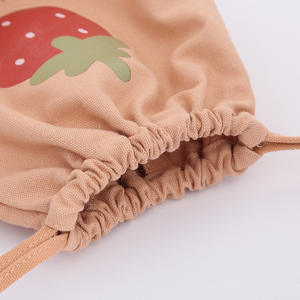 Fiambrera de lona de mano para colegiala, bolsa Bento, bonita bolsa de cubo con cordón, bolsa de lona para almacenamiento de aperitivos - Product Image 5