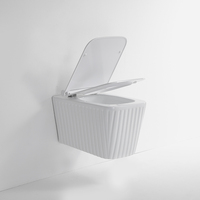 Ensemble WC en céramique au design unique et bidet mural pour salle de bain