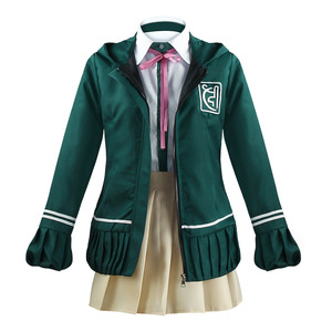 Disfraz de Cosplay de Chiaki Nanami, Uniforme Escolar Verde, Conjunto de Ropa de Anime para Mujer - Product Image 1