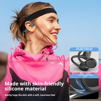 Écouteurs sans fil BT5.4 à conduction osseuse, tour de cou en silicone, à oreille ouverte, couleurs personnalisées, pour le sport et la natation