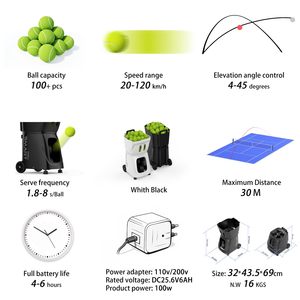 Machine à balles <span class=keywords><strong>de</strong></span> tennis et <span class=keywords><strong>de</strong></span> padel PUSUN Smart Pro, best-seller, équipement d'entraînement multifonctionnel pour les joueurs et les entraîneurs - Product Image 3