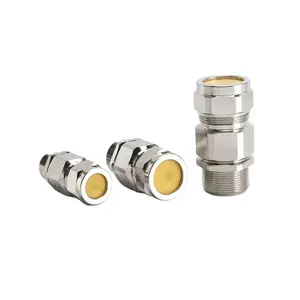 Explosion proof waterproof cable galnds ATEX Single Compression brass armored cable gland with high quality M32x1.5