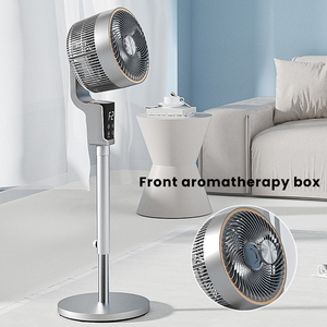 2024 Base de ventilador vertical y de escritorio refrigerada por aire al por mayor con caja de aromaterapia Producto superventas en material plástico español - Product Image 3