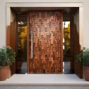ZS Custom Modern Design Luxus Villa Haus Home Double Security Pivot Hurricane Impact Zertifizierte Eingangstüren - Product Image 5