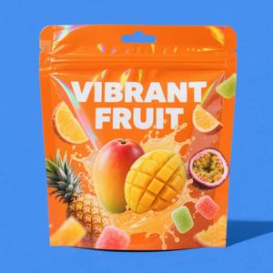 OEM Holographic Food Grade Packaging <b>Bags</b> Stand Up <b>Ziplock</b> Pouch with Embossed Logo & Aluminum Foil Barrier Layer - Product Image 3