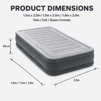 Matelas pneumatique Queen Size avec pompe rapide intégrée, lit gonflable surélevé pour la maison, les invités, la tente, le camping