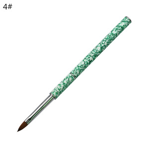 <b>Crimped</b> Ferrule Nail Art Brush <b>Set</b> Flat Carving Fan Shape Acrylic Gel Painting Pens for Nail Decoration - Product Image 6