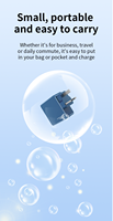 NIUBAILE Chargeur rapide personnalisable 140W PD3.1/QC3.0 2 ports Type-C 1 port USB Global 100-240V Écologique ABS/PC Ignifuge Écouteurs