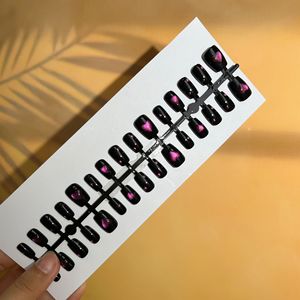 30 faux ongles à presser en forme d'amande française, colorés et scintillants, couvrance totale, pour salon de manucure - Product Image 5