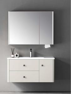 Mobile da Bagno in Alluminio Semplice e Resistente con Lavabo Integrato e Specchio Intelligente per Appartamenti - Product Image 6