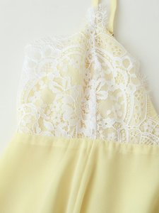 Robe courte en mousseline de soie à bretelles spaghetti avec dentelle personnalisée pour femmes, dos ouvert, sexy et élégante, OEM/ODM par une usine de vêtements chinoise - Product Image 5