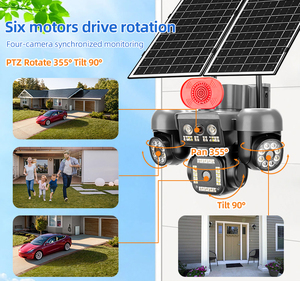 Cámara de Seguridad CCTV <span class=keywords><strong>2026</strong></span>, Nueva, con 4 Lentes, Energía Solar 4G, Visión Nocturna, Detección de Movimiento, Micrófono Integrado, Compatible con Tarjeta SD y Nube - Product Image 5