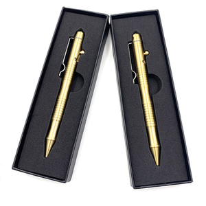 Handmade Custom Solid Brass Bolt Action 0.5mm Ballpoint <b>Pen</b> Heavy Duty Signature <b>Pen</b> for Business Office Student Stationery Gift - Product Image 6
