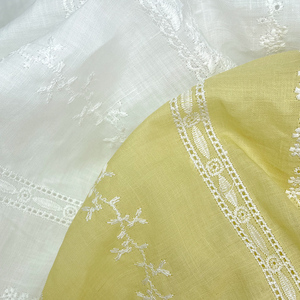 फूलों की कढ़ाई के साथ नए आगमन थोक रैमी कपड़े, बच्चे के कपड़ों के लिए काले कढ़ाई कपड़े - Product Image 1