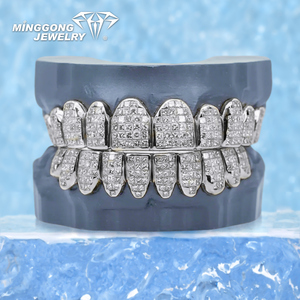 Rejilla Dental Personalizada con Moissanita VVS Invisible, Estilo Hip Hop, Diamantes de Lujo, Plata 925, Rejilla Dental Personalizada para Dientes - Product Image 5