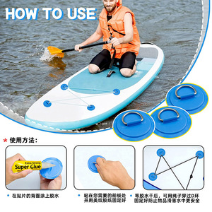 Hebillas de acero inoxidable LCO-SPORT con anillo en D para accesorios de bote inflable, kayak y tabla de paddle surf, disponibles en varios colores. - Product Image 5