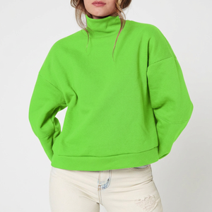Sweat-shirt à col montant pour femme, matériau léger et doux, coupe confortable, chemise décontractée à manches longues pour femme, printemps automne - Product Image 4