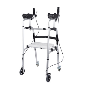 Qinda <b>Walker</b> <b>Rollator</b> Silver With Seat For Elderly Mobility Assistance - Product Image 4