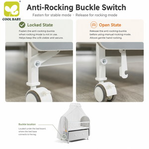B271 CoolBaby Factory Wholesale Baby Crib <strong>with</strong> Rocking Function Co-Sleeper Function <strong>and</strong> Storage <strong>Drawer</strong> for Indoor Use - Product Image 4