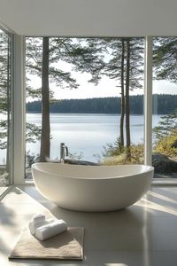 Modern Oval Freestanding Concrete Bathtub Handcrafted Stone Texture Cement Tub High End Hospitality Bathroom Furniture - Product Image 4