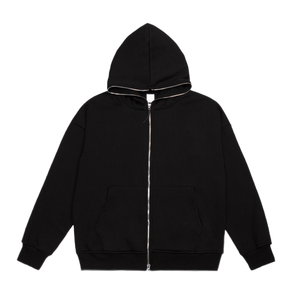 Vente en gros LOGO personnalisé Sérigraphie vierge avec fermeture éclair au visage intégral <span class=keywords><strong>Pull</strong></span>-over pour <span class=keywords><strong>homme</strong></span> Manteau Sweat à capuche zippé avec fermeture éclair pour <span class=keywords><strong>homme</strong></span> - Product Image 5