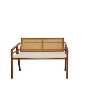 เก้าอี้หวายเน้นห้องนั่งเล่นเก้าอี้เท้าแขนกรอบไม้ที่นั่งเลานจ์พร้อมเบาะ - Product Image 1