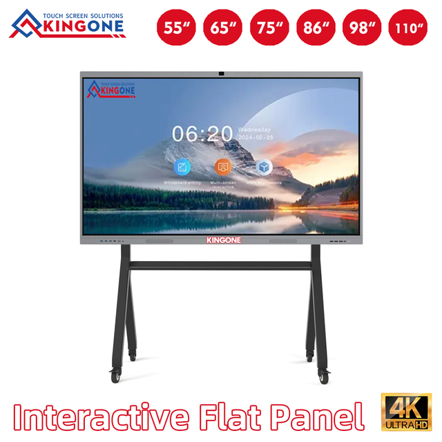 China Manufacturer 75 86 98 Inch Interactive Flat Panel 4K Android OPS Smart Board Multi Touch Screen