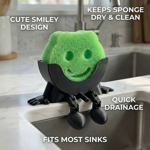 Portaspugna da appendere con drenaggio per Scrub Daddy, divertente supporto per spugna da cucina per lavello e piano di lavoro - Product Image 2