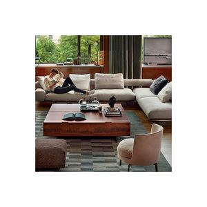 Sofá de Tela FLEXFORM, Sofá Modular Italiano, Esquinero, de Tres o Cuatro Plazas, Conjunto de Sofá Grande con Alas Planas - Product Image 1
