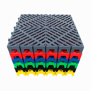 Plastic Floor Grating Square Interlocking Textured Drainage Cover For Car Wash Warehouse Outdoor Industrial Use - Product Image 1