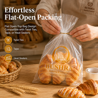 Bolsas de Embalaje Planas de Polietileno LDPE Transparente para Alimentos, Impresas Personalizadas, para Panadería y Almacenamiento de Alimentos