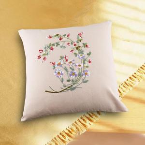 ชุดปลอกหมอนปักลายดอกไม้แบบพกพานุ่มสำหรับโซฟาตกแต่งคริสต์มาส - Product Image 3