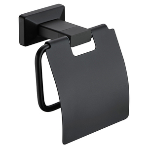 Set di Accessori per Bagno di Lusso in Acciaio, 5 Pezzi, con Portasciugamani <span class=keywords><strong>e</strong></span> Portarotolo, Finitura Nera - Product Image 3