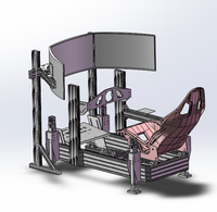 Kits de Cabina de Piloto DIY de Aluminio para Simulador de Carreras Interior, Máquina de Juego VR Operada con Monedas con Experiencia de Conducción de Coches de Carreras