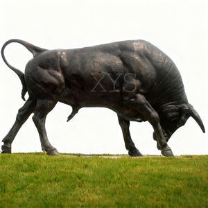 Бронзовые скульптуры животных и статуи быков в натуральную величину, изготовленные на заказ, с темами любви и музыки, для использования в саду - Product Image 2