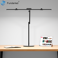 Lampe de bureau à LED en métal à gradation moderne pour ordinateur de bureau Lampe de table pliable à bras oscillant Lampe de bureau