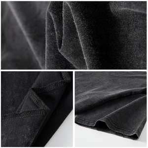 Fabbricazione oversize Relax Fit <span class=keywords><strong>Super</strong></span> Soft Plus Size T-Shirt 210gsm cotone 100% bianco T-Shirt Vintage lavaggio in difficoltà per gli uomini - Product Image 4