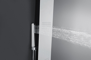 Paneles de <span class=keywords><strong>ducha</strong></span> blancos y negros, cascada de aluminio, chorros de Spa, <span class=keywords><strong>torre</strong></span> de <span class=keywords><strong>ducha</strong></span> de pared de baño multifunción A217 - Product Image 4