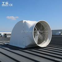 Ventilateur d'extraction de toit en fibre de verre FPR à coudière à 90 degrés, modèle 1460, pour fabricants industriels