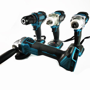 Kit Combinato <span class=keywords><strong>a</strong></span> <span class=keywords><strong>Batteria</strong></span> Multi-in-Uno con <span class=keywords><strong>Avvitatore</strong></span> <span class=keywords><strong>a</strong></span> Impulsi <span class=keywords><strong>18V</strong></span>, Smerigliatrice Angolare Brushless e Chiave Elettrica con 2 Batterie, per Makita - Product Image 3