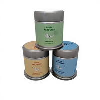 Boîtes en métal rondes scellées pour thé matcha avec couvercle à vis et logo personnalisé