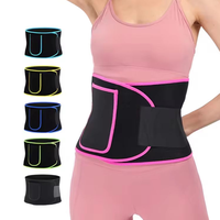 Ceinture de maintien de la taille réglable en tissu flexible antidérapant avec poche pour la course et le fitness